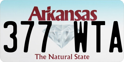 AR license plate 377WTA