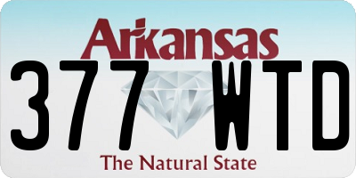 AR license plate 377WTD