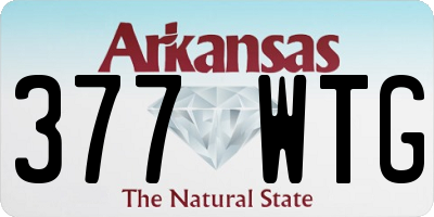 AR license plate 377WTG