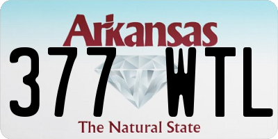 AR license plate 377WTL