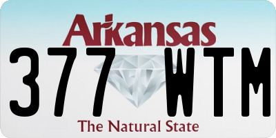 AR license plate 377WTM