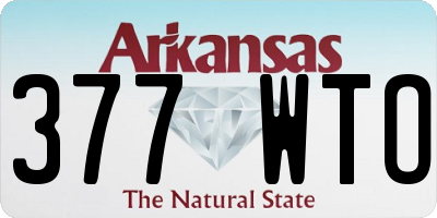 AR license plate 377WTO