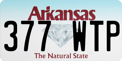 AR license plate 377WTP