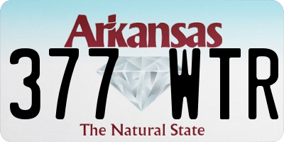 AR license plate 377WTR