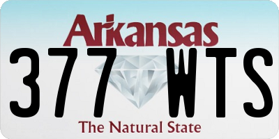 AR license plate 377WTS