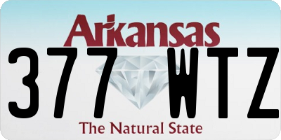 AR license plate 377WTZ