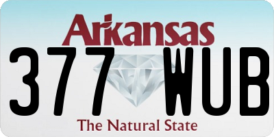 AR license plate 377WUB