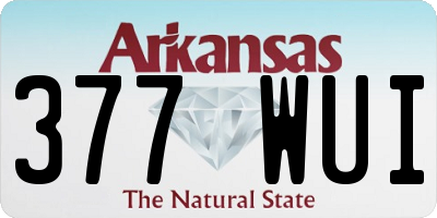 AR license plate 377WUI