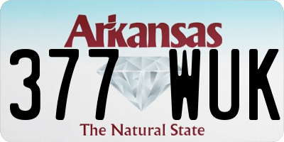 AR license plate 377WUK