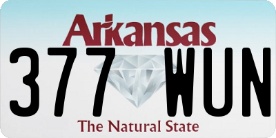 AR license plate 377WUN