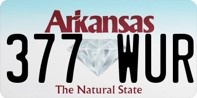 AR license plate 377WUR
