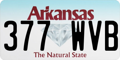 AR license plate 377WVB