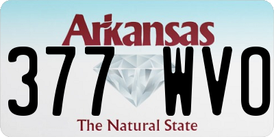 AR license plate 377WVO