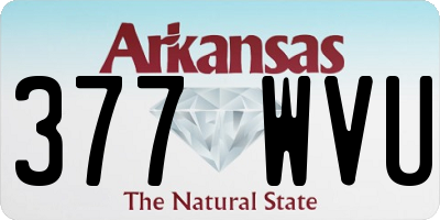 AR license plate 377WVU