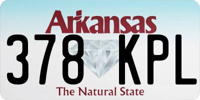 AR license plate 378KPL