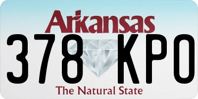 AR license plate 378KPO