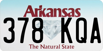 AR license plate 378KQA