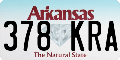 AR license plate 378KRA