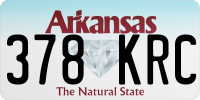 AR license plate 378KRC