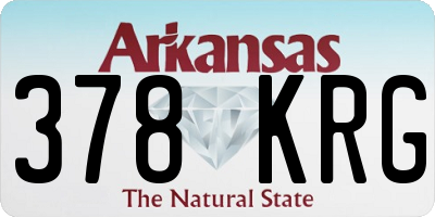 AR license plate 378KRG