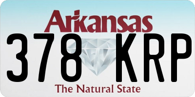 AR license plate 378KRP