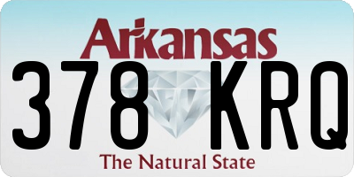 AR license plate 378KRQ