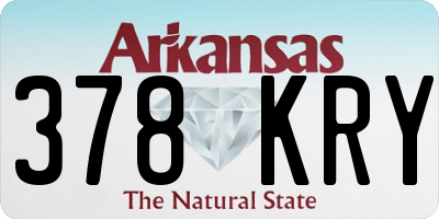 AR license plate 378KRY