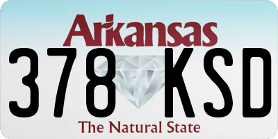 AR license plate 378KSD