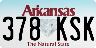 AR license plate 378KSK