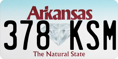 AR license plate 378KSM