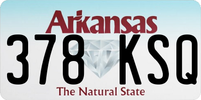 AR license plate 378KSQ