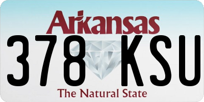 AR license plate 378KSU