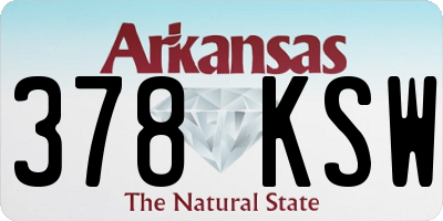 AR license plate 378KSW