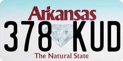 AR license plate 378KUD