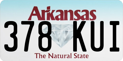 AR license plate 378KUI