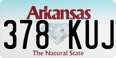 AR license plate 378KUJ