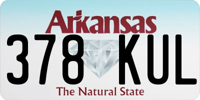 AR license plate 378KUL
