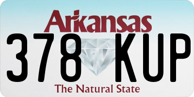 AR license plate 378KUP