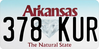 AR license plate 378KUR