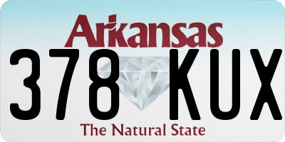 AR license plate 378KUX