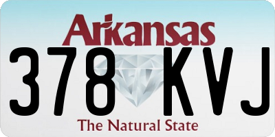 AR license plate 378KVJ