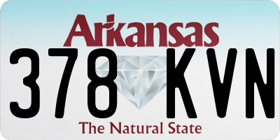 AR license plate 378KVN