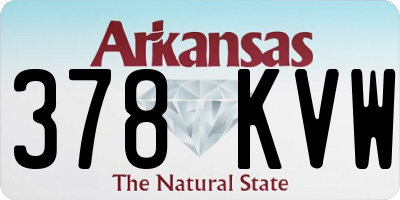 AR license plate 378KVW