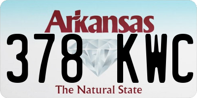 AR license plate 378KWC