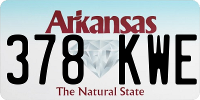 AR license plate 378KWE