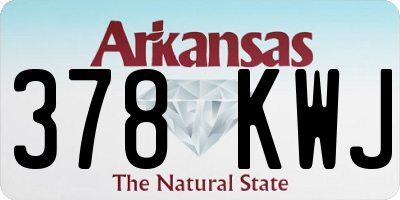 AR license plate 378KWJ