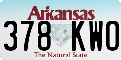 AR license plate 378KWO
