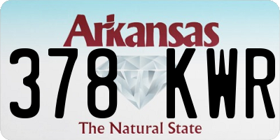 AR license plate 378KWR