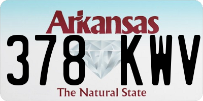 AR license plate 378KWV