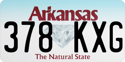 AR license plate 378KXG